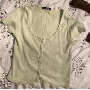 Lime green brandy crop top